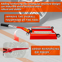 DESEQPT double ramp detail highlighting secure wheel seating and stable lifting