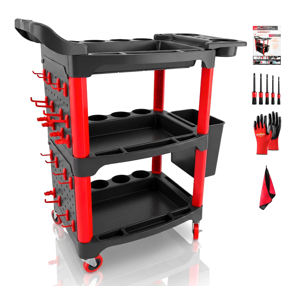 DESEQPT front view full cart showing organized storage and quick access
