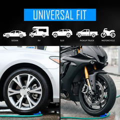 DETAIL GUARDZ mounted on a car tire with hose rolling to prevent tangles and trips