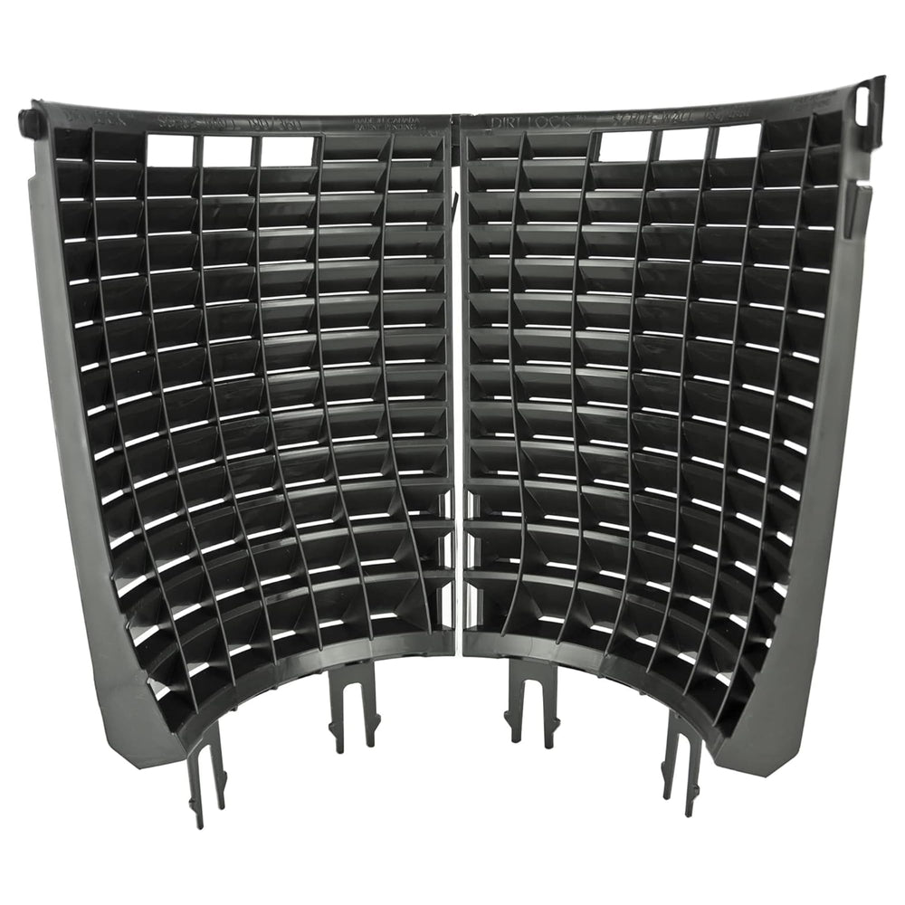 DETAIL GUARDZ front view of scrub wall showing snap-fit and improved filtration benefit