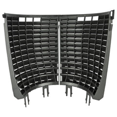 DETAIL GUARDZ front view of scrub wall showing snap-fit and improved filtration benefit