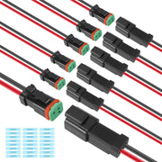 Deutusacc front packaging showing the 6-kit Deutsch DT 2-pin harness for easy installs