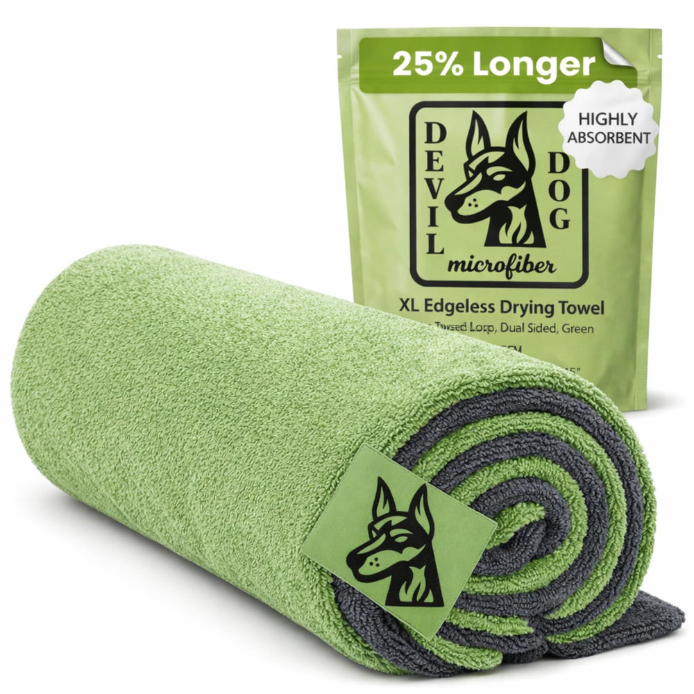 Devil Dog Microfiber front packaging showing product and benefits