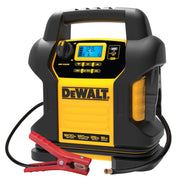 DEWALT front view showing compact jump starter for trusted roadside power