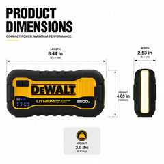 DEWALT integrated LED light illuminating a roadside repair for improved visibility