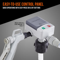 DEWAY three adapters displayed to fit multiple gas can sizes and prevent spills