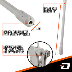 DEWAY thick 51-inch rubber hose laid out to show durable long-reach benefit