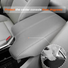 DEYTOP close-up of gray PU leather texture providing comfortable resting surface
