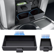 DIAMOOKY front view of center console organizer showing neat storage and improved access