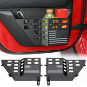 DIAMOOKY front view of metal rear door pocket showing clean fit and durability