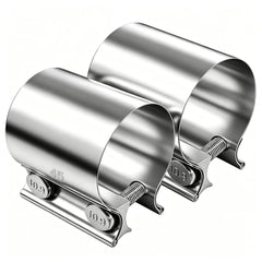 Dianrui clamp front view showing two 1.75 inch bands and bolt, durable and ready to install