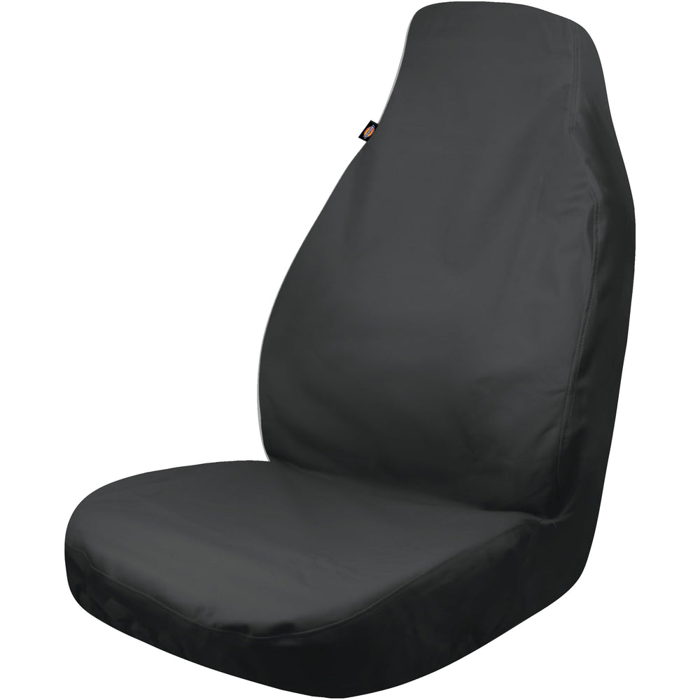 Dickies front seat cover view showing full protection and durable finish