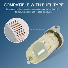 DICMIC clear hyaline bowl close up for visual fuel inspection and contamination spotting