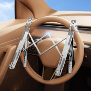DICMKY front view of steering wheel tray showing secure fit and quick setup
