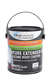 Dicor front can showing product branding and 1-gallon size, aiding easy identification
