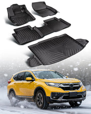 DiffCar front floor mats for CR-V showing exact fit and carpet protection