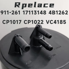 DIMEANI vapor canister connection ports close-up highlighting correct hose fitment and secure seals