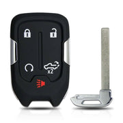 DLGHPO front view of 5-button smart key fob showing clear button labels and immediate replacement benefit
