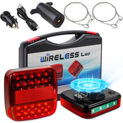 DLITROV front view of LED trailer light kit showing clear signals and quick mount benefit
