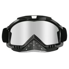 Dmeixs front view silver goggles showing full-face coverage and clarity