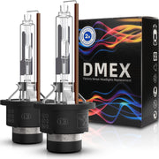 DMEX D2R front packaging showing two bulbs and product information for correct fit