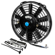 DNA MOTORING front view of 9-inch slim fan showing compact profile and airflow benefit