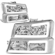 DNA MOTORING chrome headlight front assembly showing polished finish and modern look