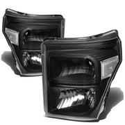 DNA MOTORING front view showing pair of headlights and aggressive black housing benefit refreshed look