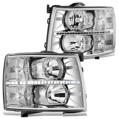 DNA MOTORING front view chrome clear headlights showing modern styling and fit