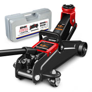 DNA Motoring front view of hydraulic floor jack showing compact design and portability benefit