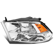 DNA MOTORING left headlight front assembly showing chrome amber finish and clear lens benefit