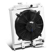 DNA Motoring radiator front assembly showing full core and fan for improved cooling