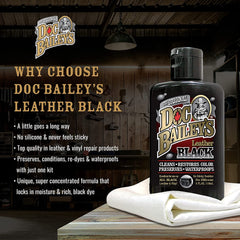 Doc Baileys buffing cloth texture showing streak-free matte finish benefits
