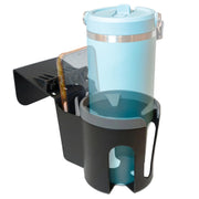 DockCharged front view mounted on door showing stable drink support