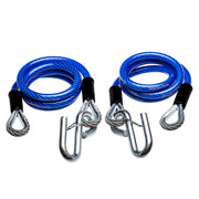 DocksLocks front view showing pair of cables and S-hooks, emphasizing durable construction