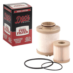 Doc's Diesel front view filter showing fitment and durable housing benefit