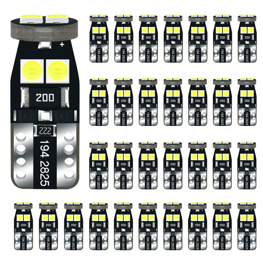 DODOFUN front profile of T10 LED showing compact wedge fit and bright output