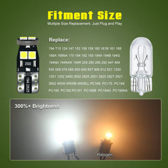 DODOFUN T10 lighting a license plate for clearer rear visibility