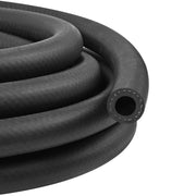 dojobkinb front view of coiled fuel hose showing length and label, durable construction benefit