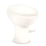 Dometic Model 420 front view showing clean white porcelain and elegant design for upgraded RV comfort