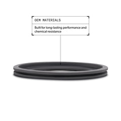 Close-up of Dometic seal material highlighting durable chemical resistance