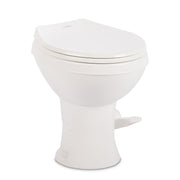 Dometic Model 400 front profile showing round bowl and lightweight benefits
