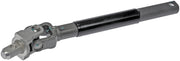 Dorman steering shaft front view showing mounting ends and secure fit