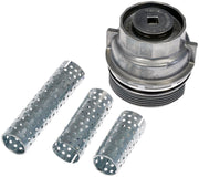 Dorman 917-016 oil filter cap front view showing fit and durable finish