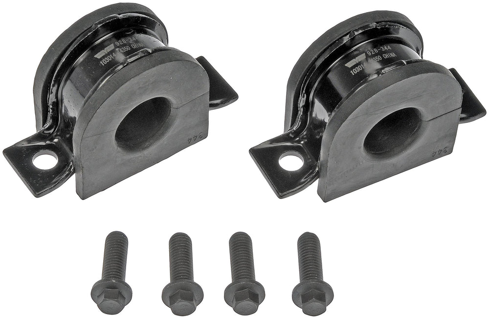 Dorman stabilizer bar bushing kit front package showing components and fitment benefit