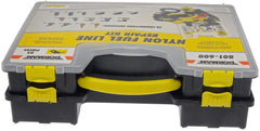 Dorman angle tool inserting connector for accurate, leak-resistant seating