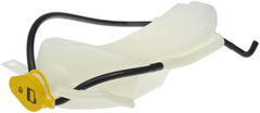 Dorman coolant reservoir front view showing shape and mounting points for correct fit