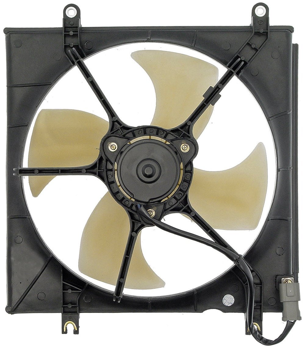 Dorman engine cooling fan front view showing complete assembly and easy fit
