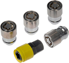 Dorman front packaging showing wheel lock set and secure appearance