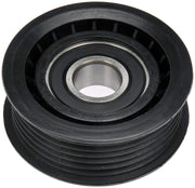 Dorman idler pulley front view showing mounting and pulley face for correct fit
